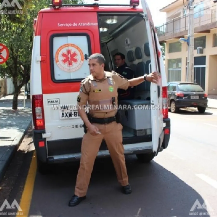 COMERCIANTE É ESFAQUEADO DURANTE TENTATIVA DE ROUBO EM MARINGÁ. LADRÃO CONSEGUE FUGIR.