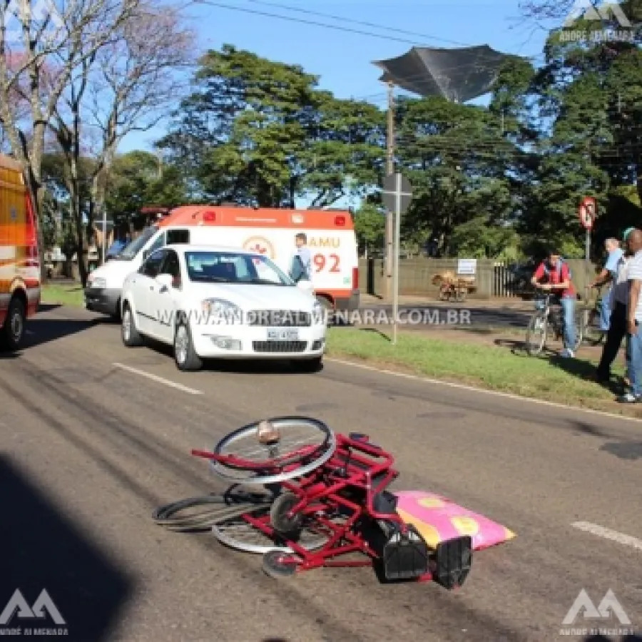 MÃE CADEIRANTE E FILHA SÃO ATROPELADAS POR AUTOMÓVEL NO JARDIM ALVORADA.