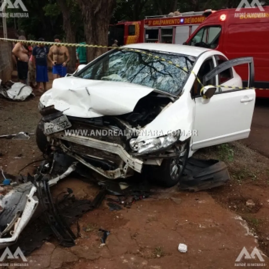 ACIDENTE NO JARDIM ALVORADA DEIXA SETE FERIDOS.