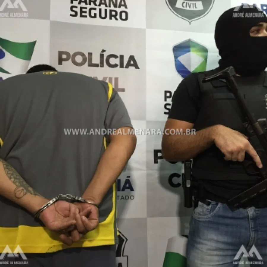 INTEGRANTE DO PCC QUE ESTAVA ESCONDIDO EM MANDAGUAÇU É PRESO PELA POLÍCIA CIVIL DE MARINGÁ.