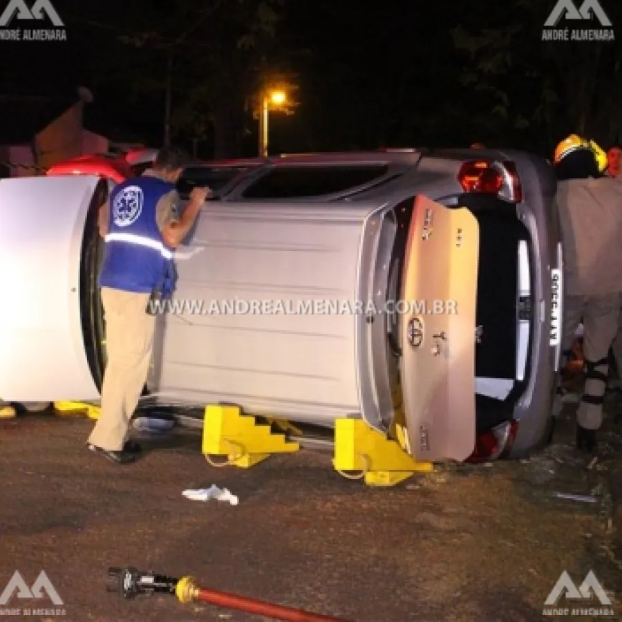 ACIDENTE NA ZONA 6 EM MARINGÁ DEIXA UMA PESSOA FERIDA