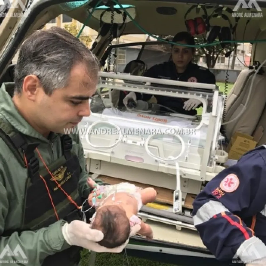 BEBÊ DE TRÊS DIAS COM PROBLEMA NO CORAÇÃO É LEVADA DE AERONAVE PARA LONDRINA