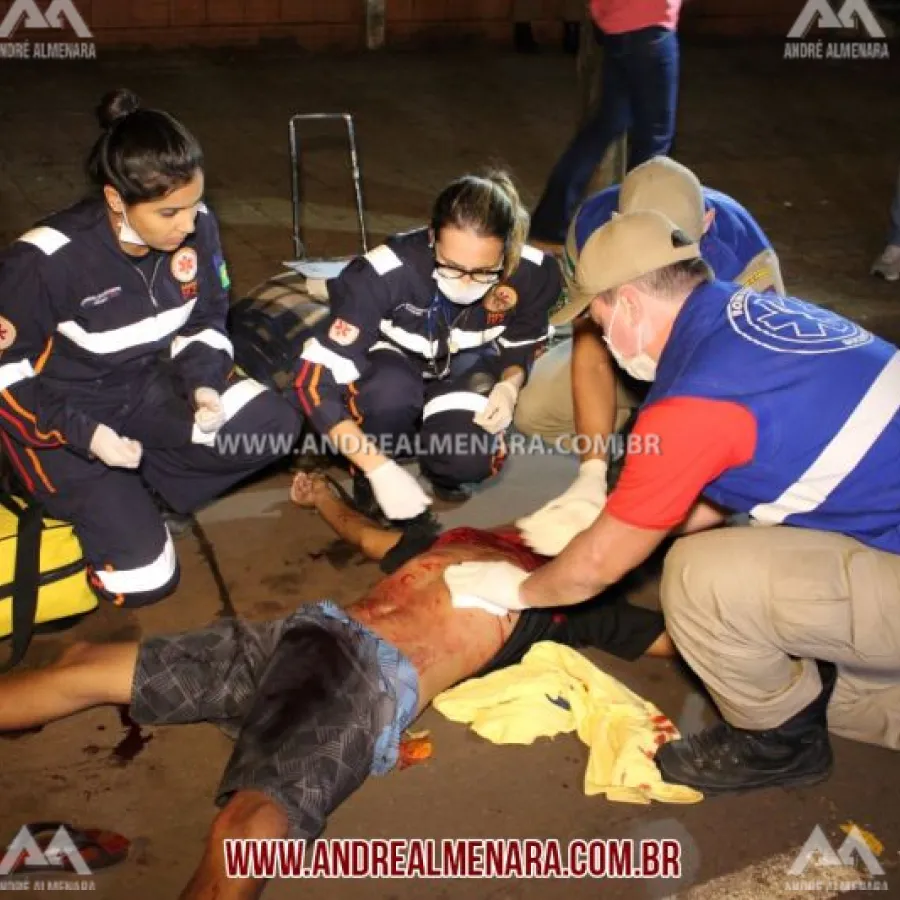 MORADOR DE RUA LEVA FACADA EM MARINGÁ. GUARDA MUNICIPAL PRENDE SUSPEITO MINUTOS DEPOIS.