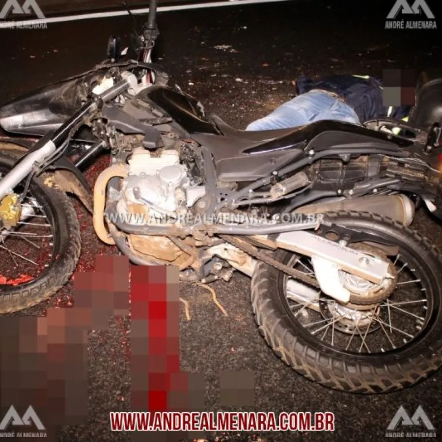 Imprudência causa morte de motociclista na rodovia em Maringá