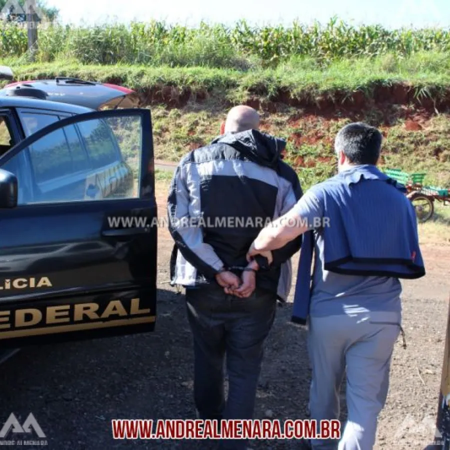 Polícia Federal de Maringá prende três homens com caminhão carregado de cigarros e móveis
