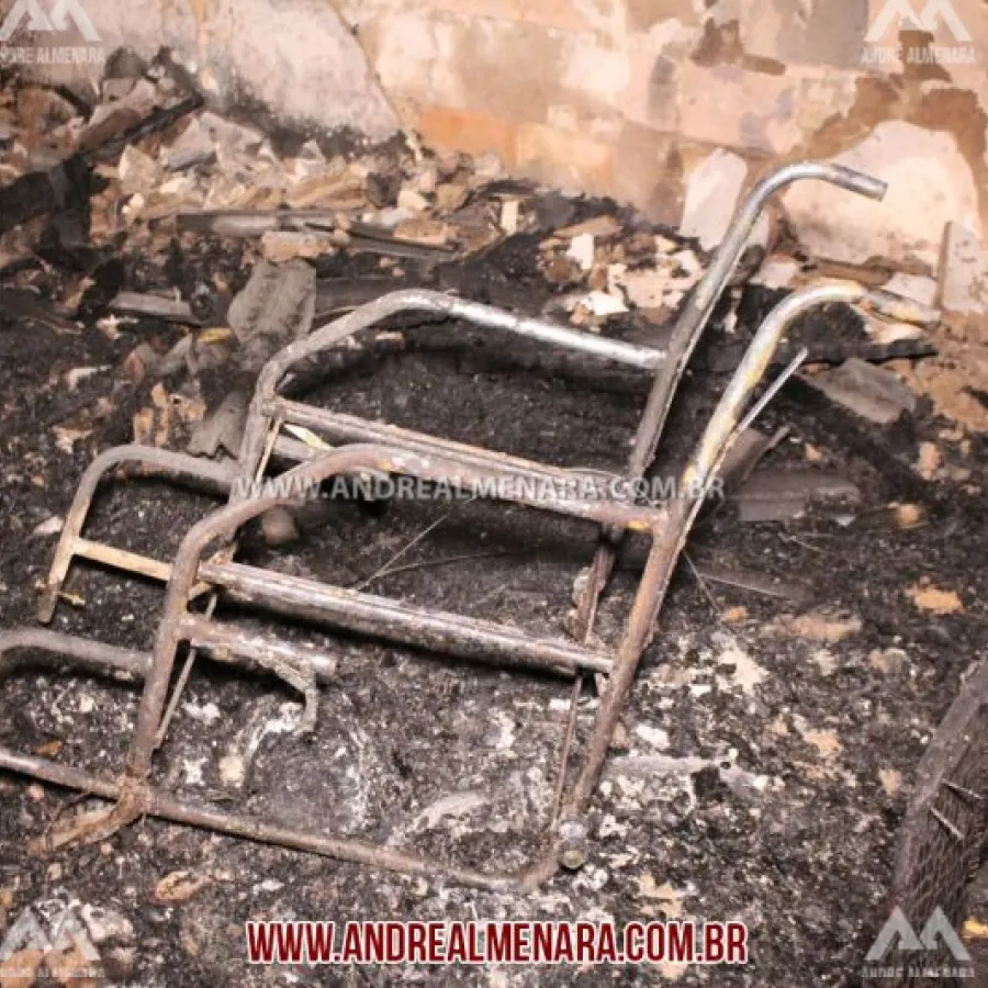 Cadeirante morre carbonizado em incêndio na Zona Sete em Maringá
