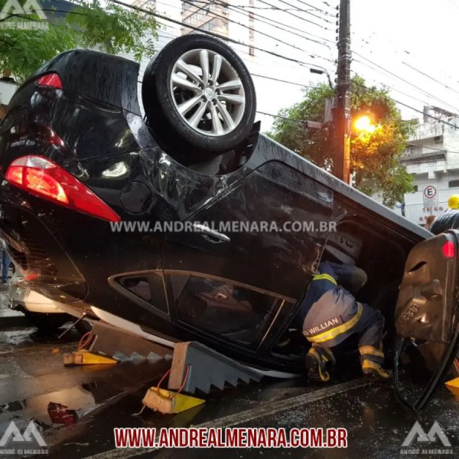 Motorista se fere em acidente no centro de Maringá