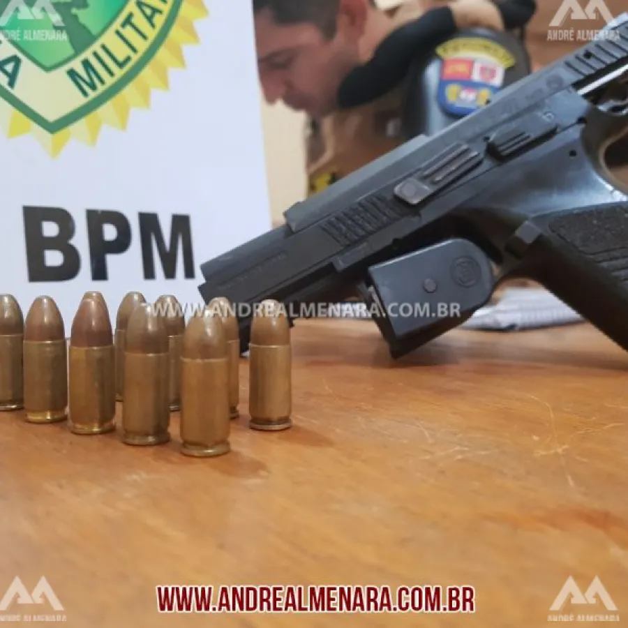 Polícia Militar prende homem com arma de fogo na zona sete