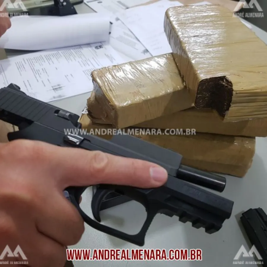 PM prende dois rapazes com arma e drogas em Iguatemi e Mandaguaçu