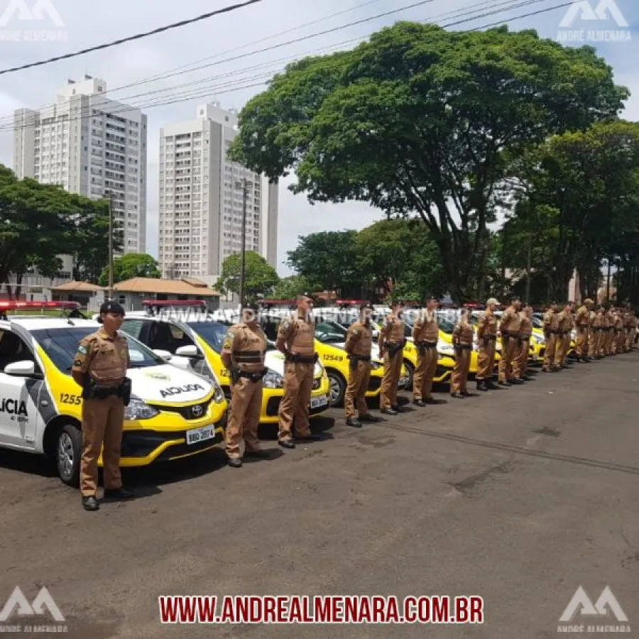 PM de Maringá recebe 12 novas viaturas para reforçar segurança