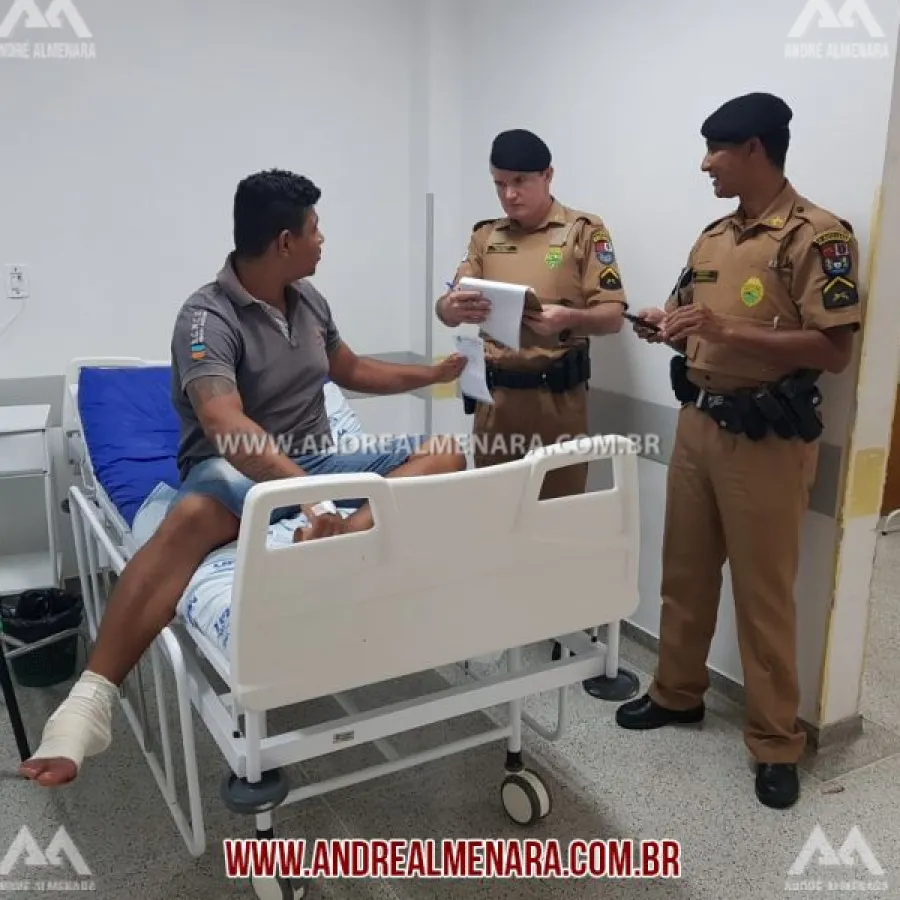 Rapaz é ferido com tiro no pé no Conjunto Requião em Maringá