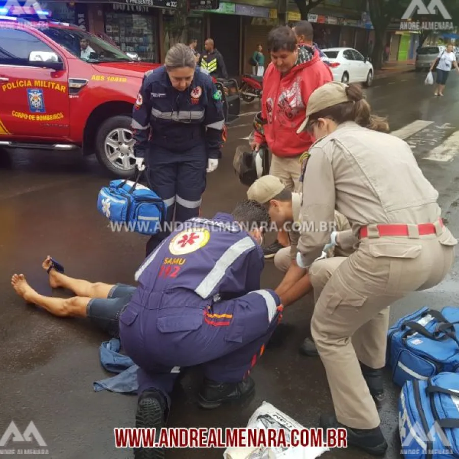 Mulher é atropelada por camionete no centro de Maringá