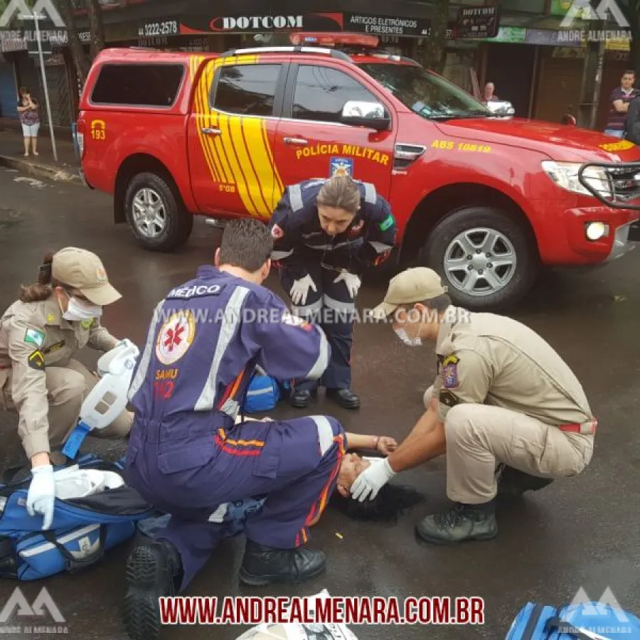 Mulher atropelada no centro de Maringá continua sem identificação
