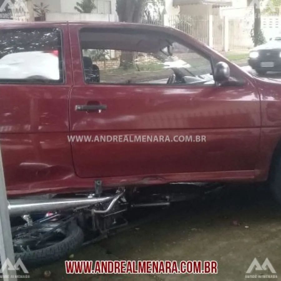 Motociclista fica ferido em acidente na Vila Santa Izabel em Maringá