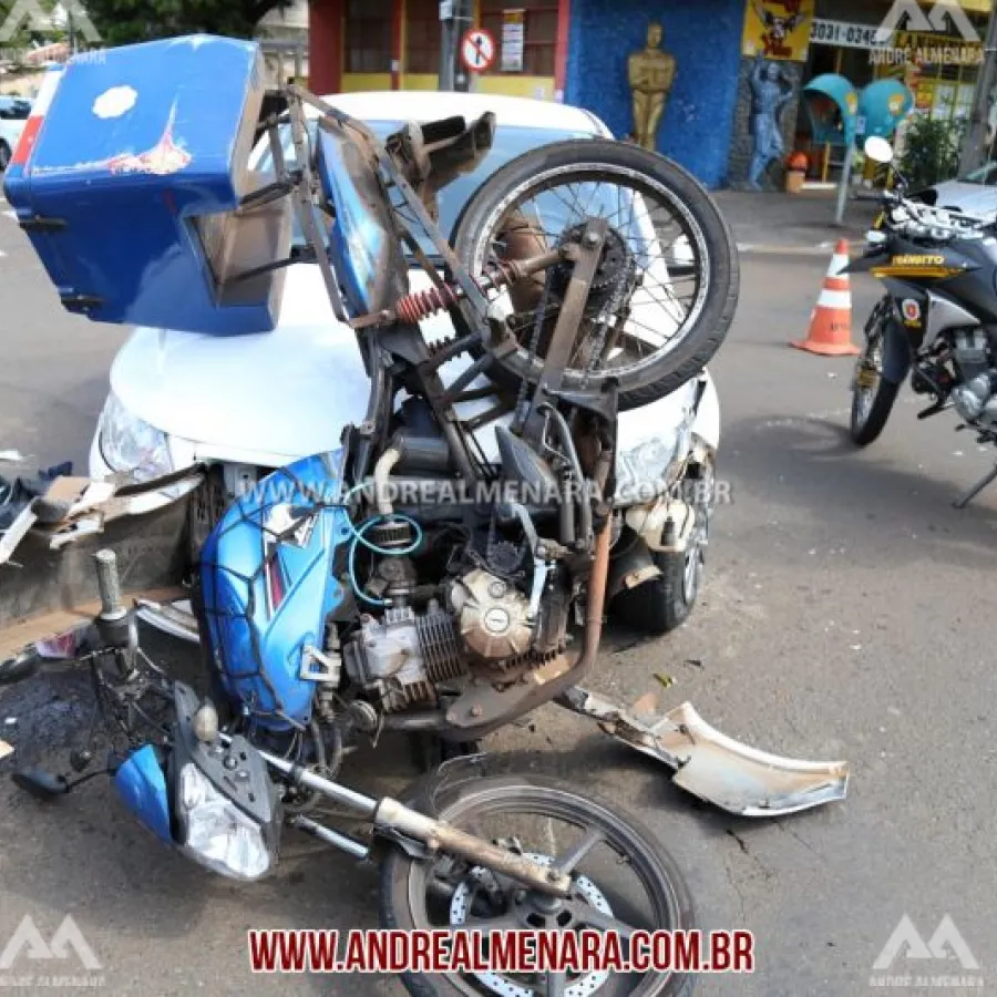 Motociclista sofre ferimentos graves em acidente na Vila Operária