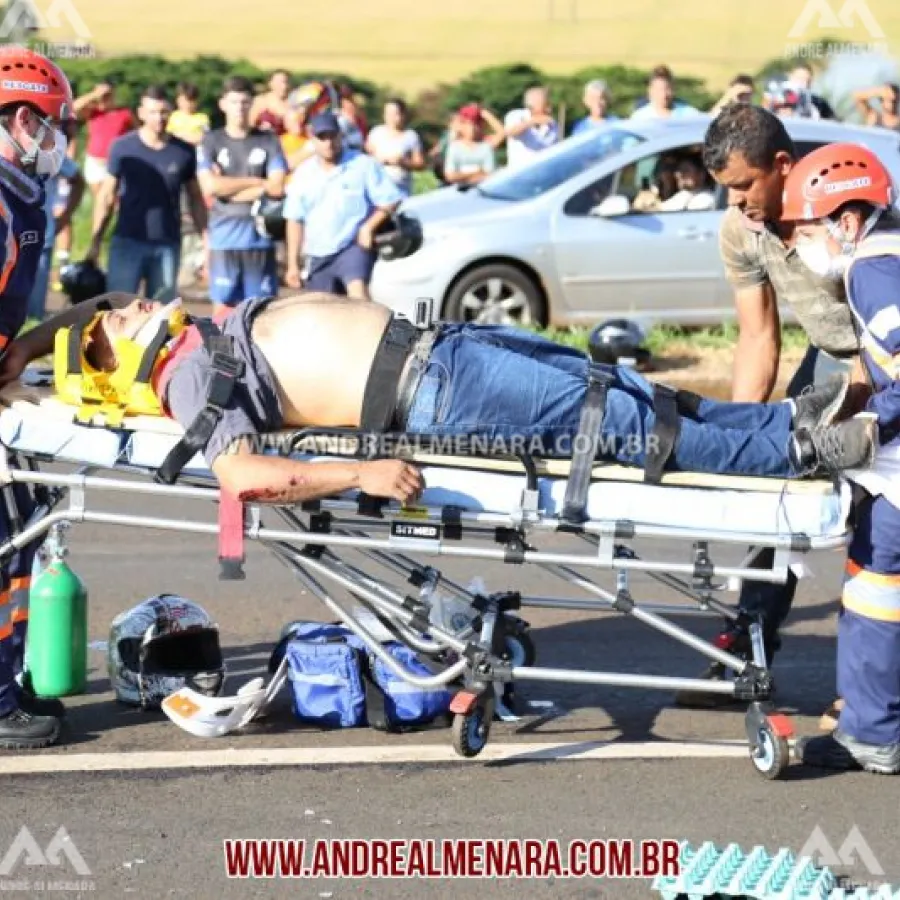 Motorista atropela motociclista na rodovia de Marialva e foge do local