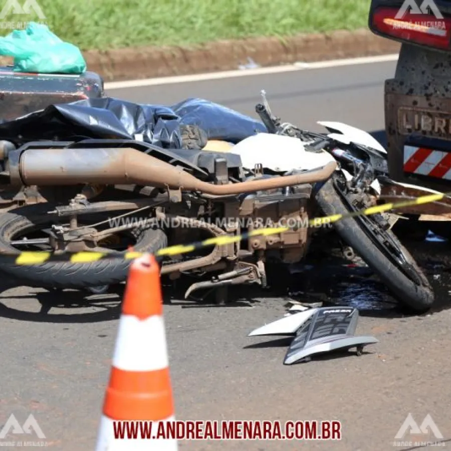 Motociclista de Maringá morre em acidente na rodovia de Marialva