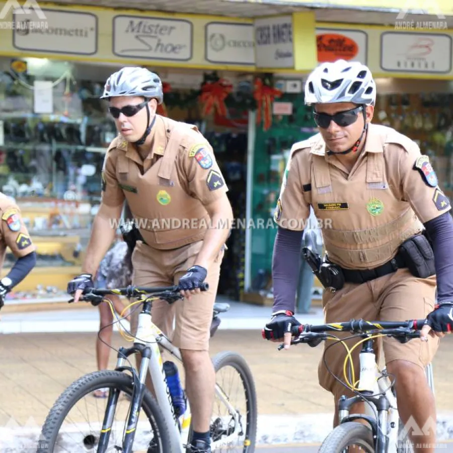 Patrulhamento de bike completa 1 ano em Maringá