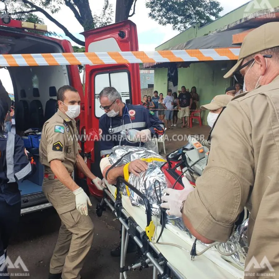 Homem fica gravemente ferido após ser esfaqueado em Maringá