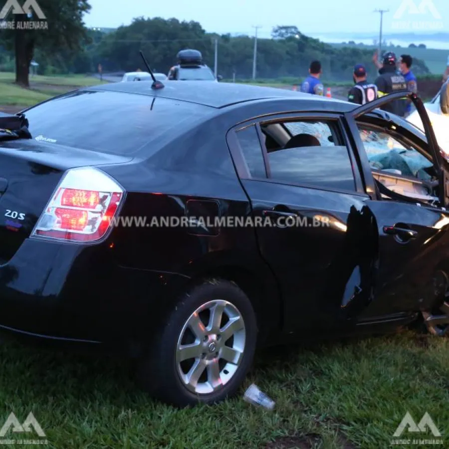 Colisão frontal na rodovia 317 deixa motorista morto