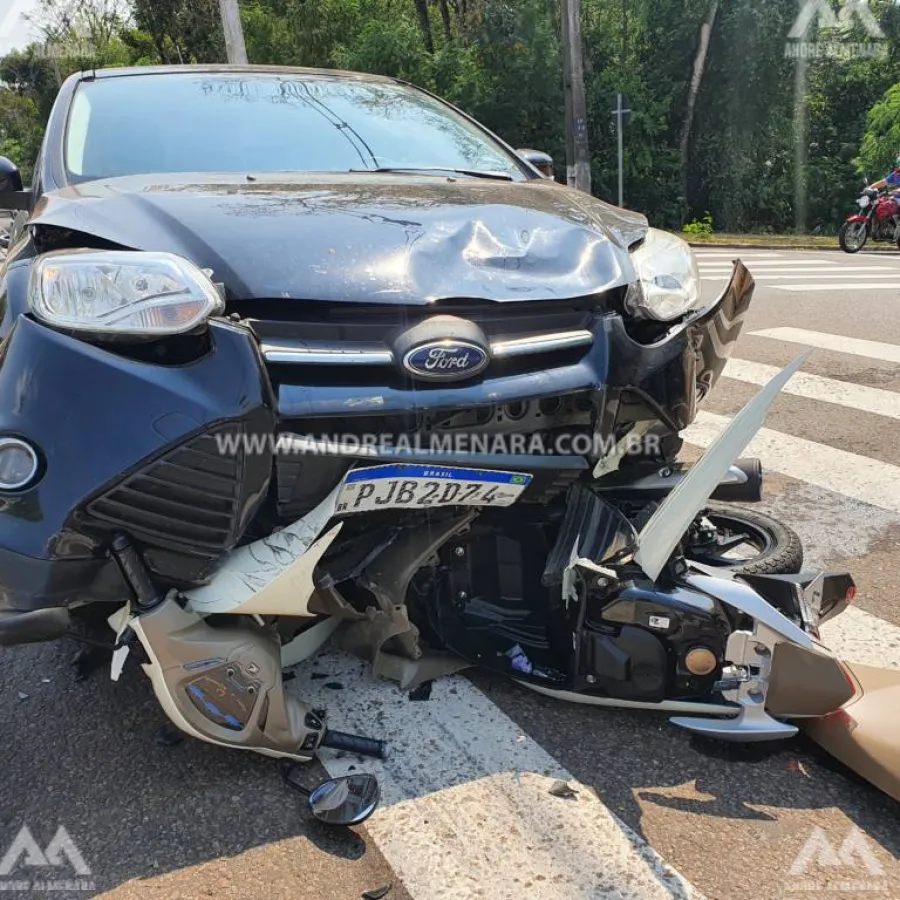 Mulher fica gravemente ferida em acidente na Vila Esperança em Maringá