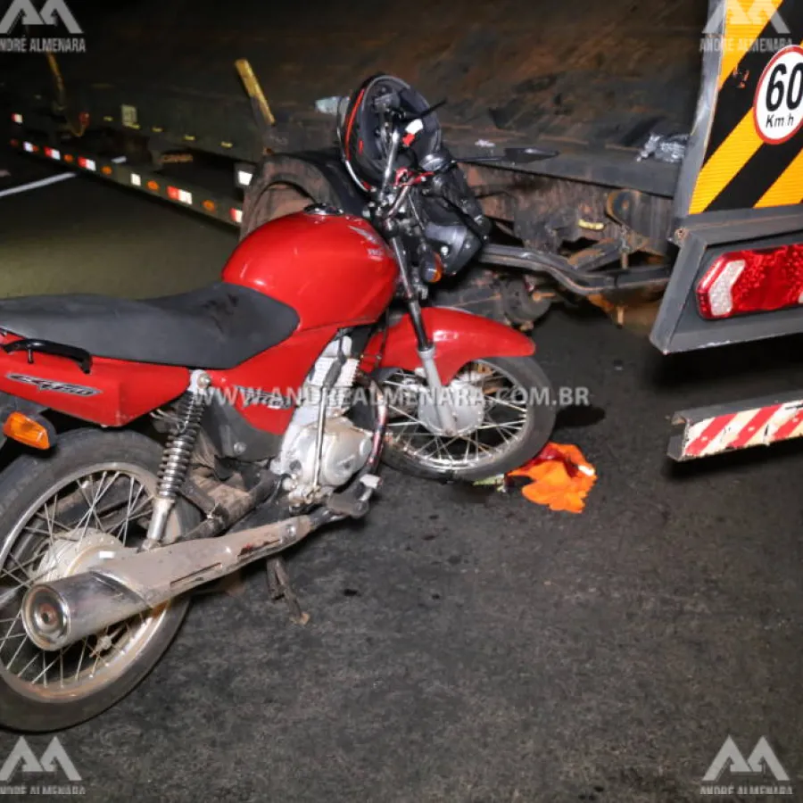 Imprudência causa ferimentos graves em motociclista na rodovia de Mandaguaçu
