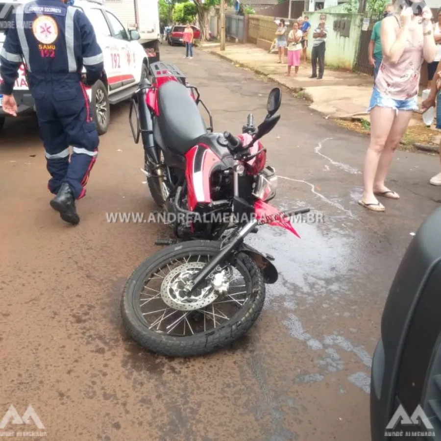 Motociclista fica gravemente ferido em acidente na cidade de Sarandi
