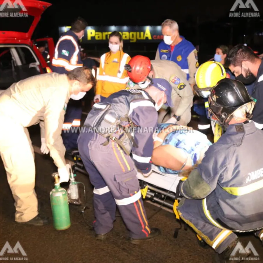 Mulher e adolescente ficam feridas em acidente na rodovia PR317 em Maringá
