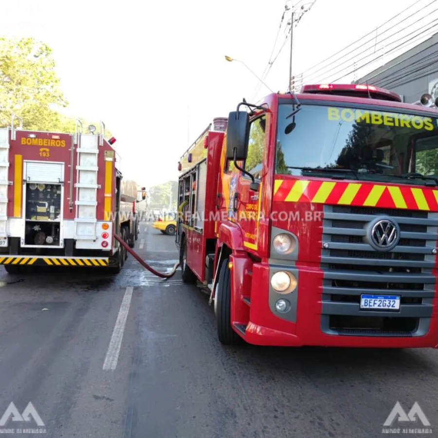 Incêndio atinge loja Rio Náutica de Maringá