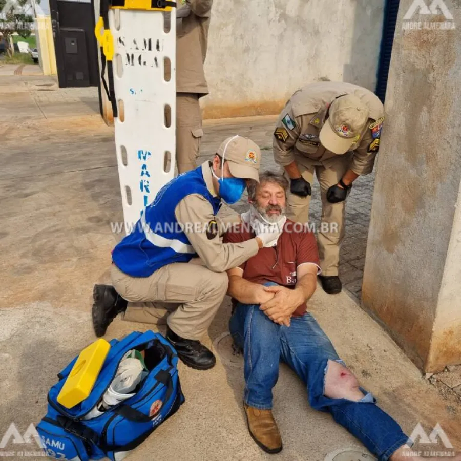 Rodados de caminhão passam por cima de perna de motociclista