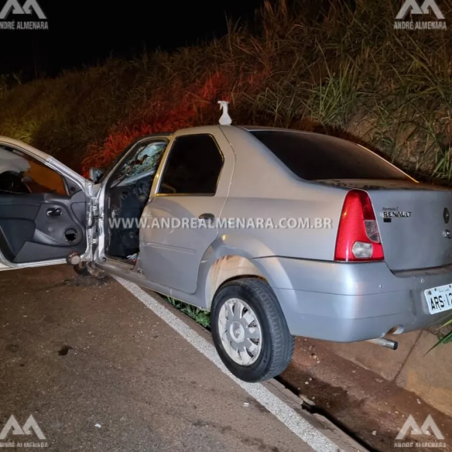 Mulher morre ao bater seu carro no Contorno Sul em Maringá