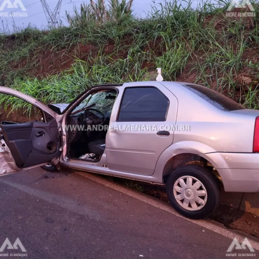 Mulher morre ao bater seu carro no Contorno Sul em Maringá