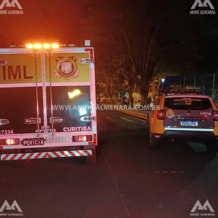 Rapaz é morto a tiros em praça pública no centro de Mandaguaçu