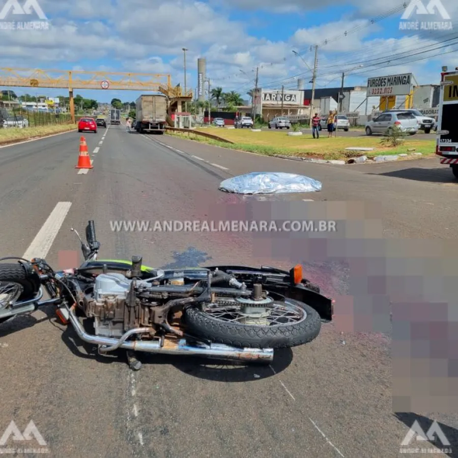 Motociclista morre de acidente na rotatória da Avenida Paranavaí