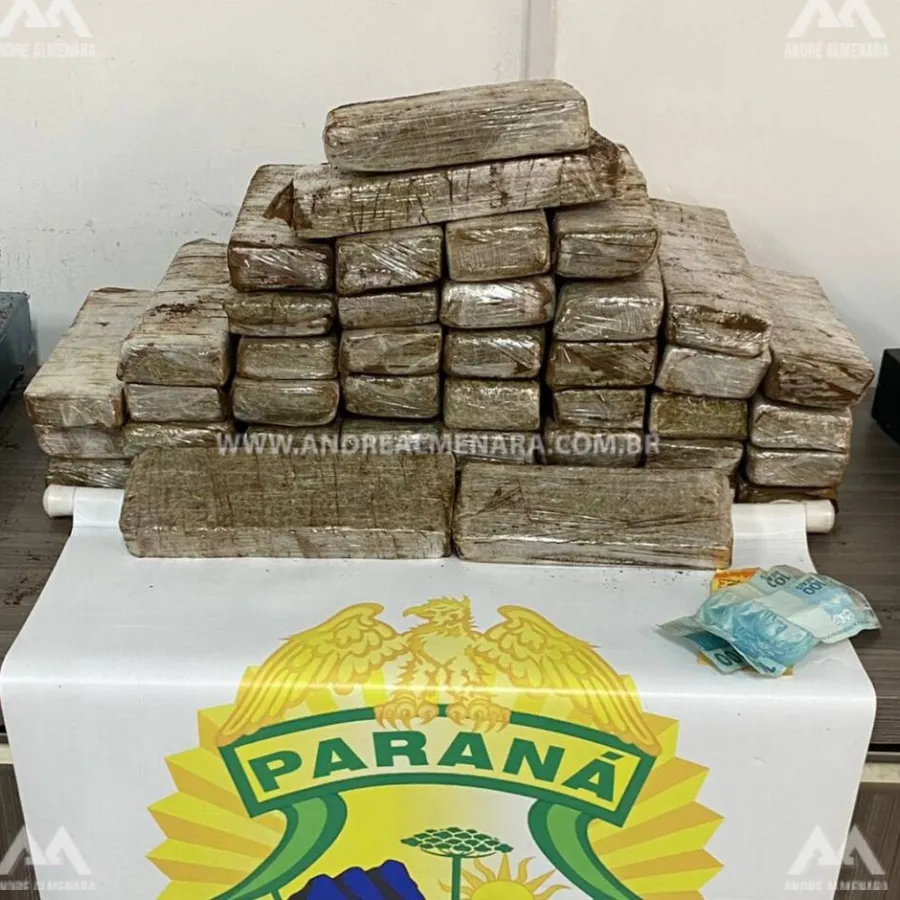 Mineira de 22 anos é presa na região de Maringá transportando maconha