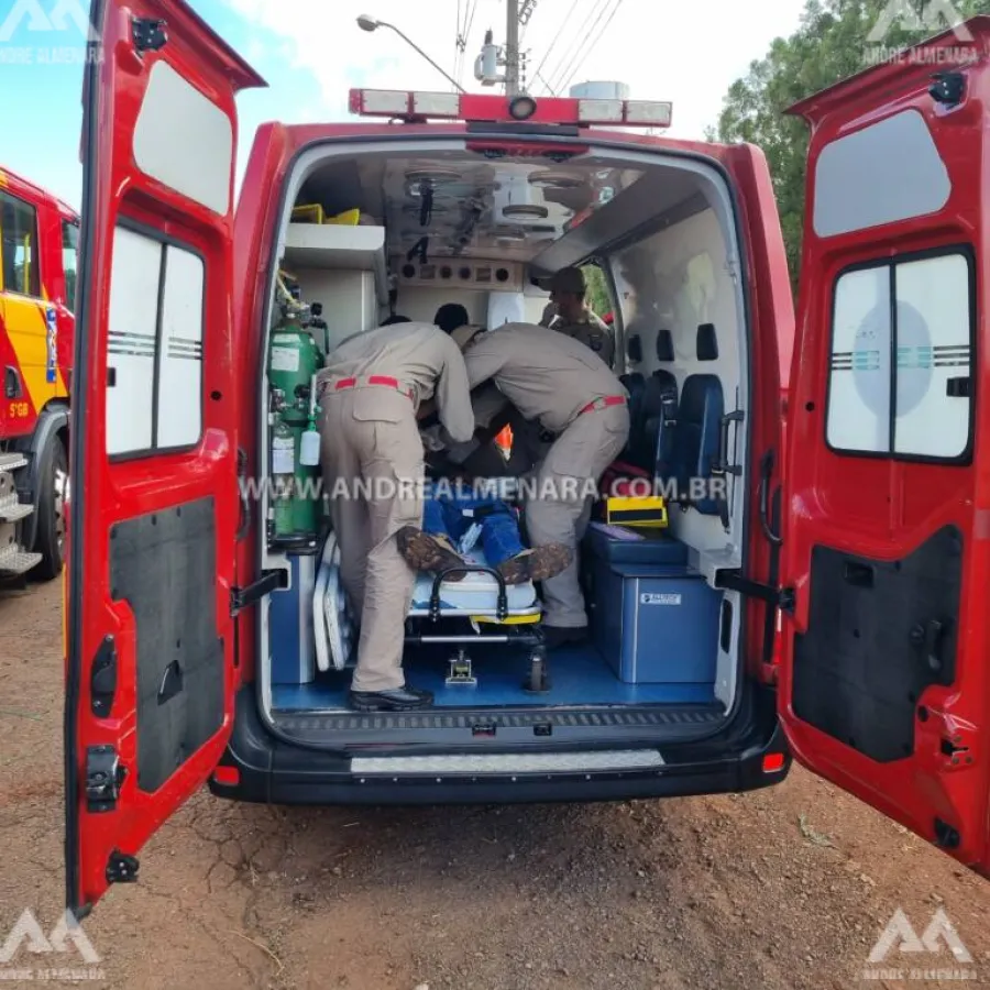 Motociclista fica ferido em acidente na rodovia PR-317 em Maringá