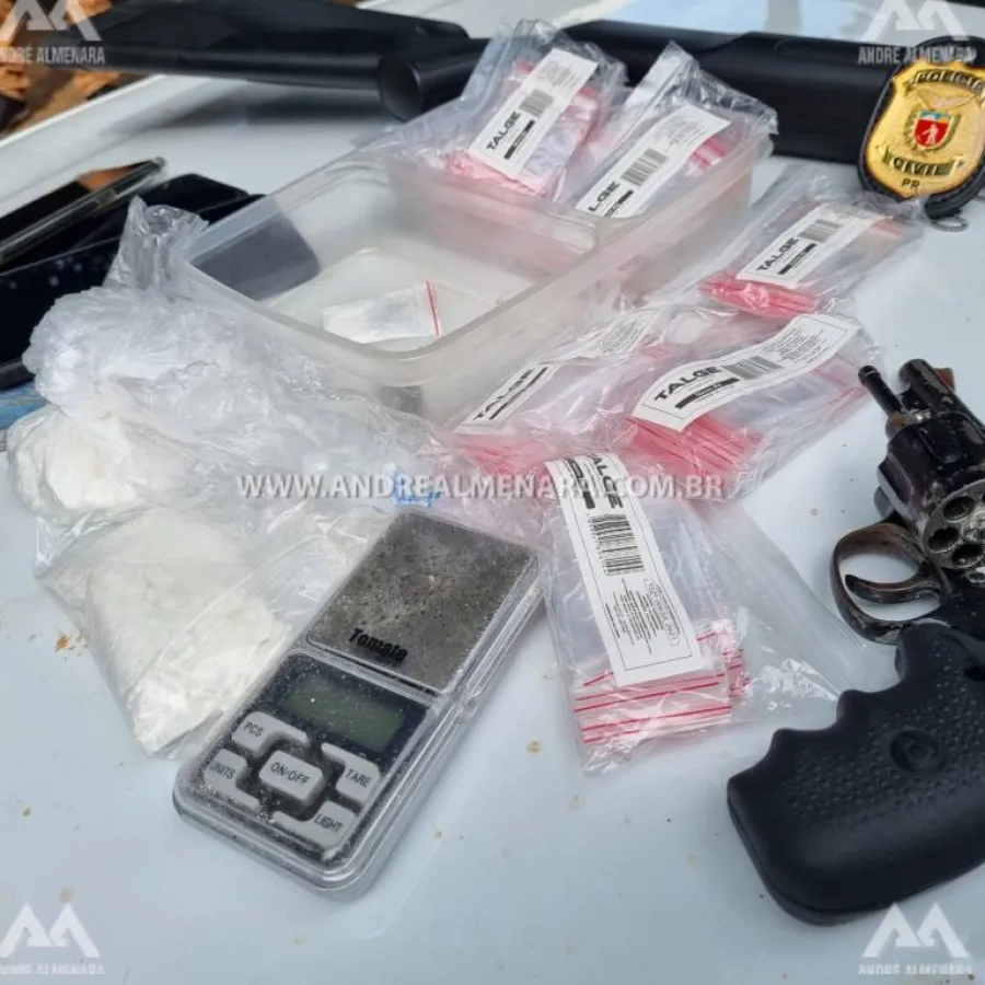 Polícia Civil de Maringá prende traficante com armas e drogas