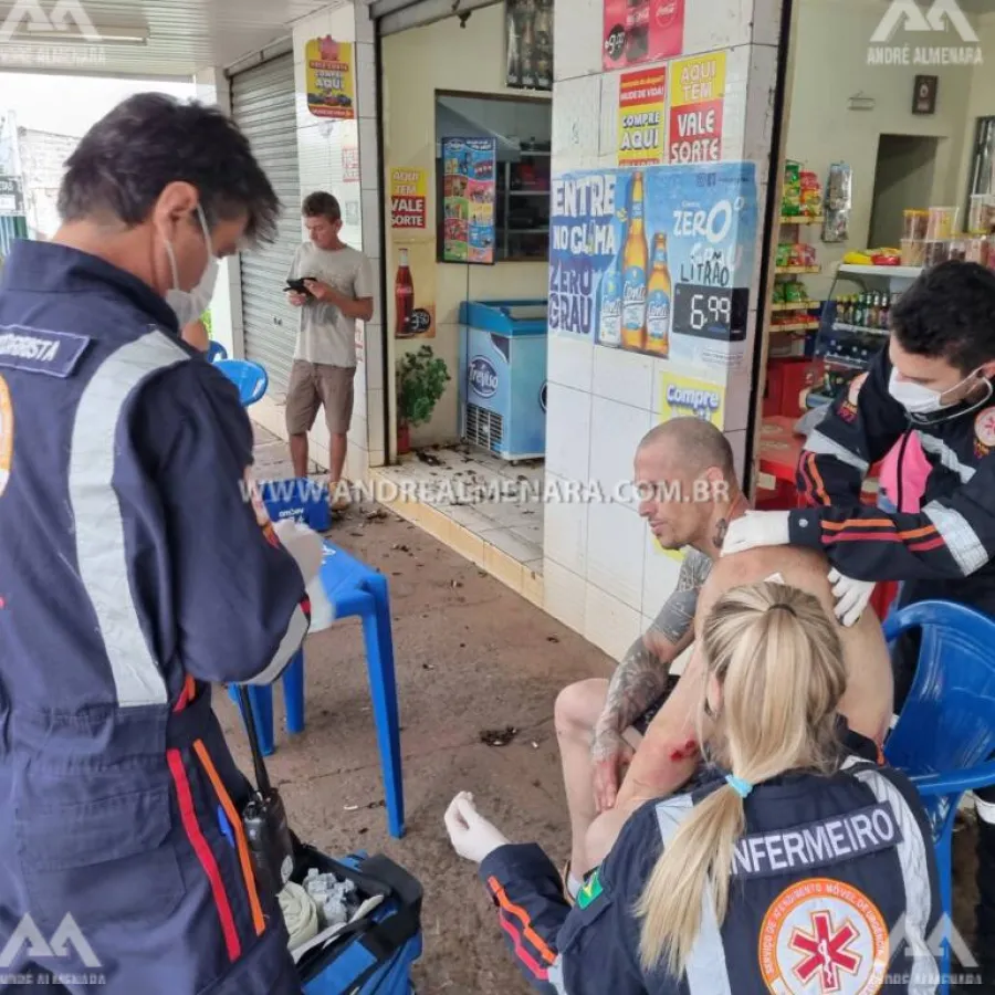 Comerciante é esfaqueado por homem que queria tomar pinga fiado