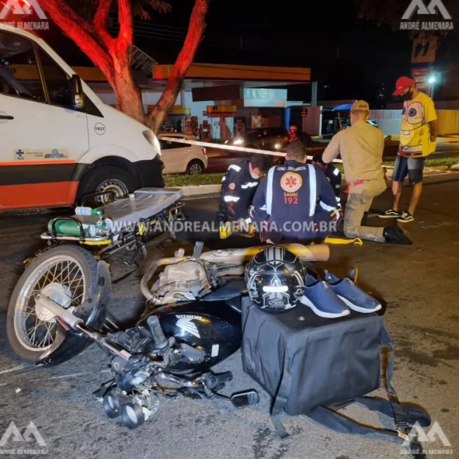 Homem que pedia esmola em semáforo é intubado ao ser atropelado por moto