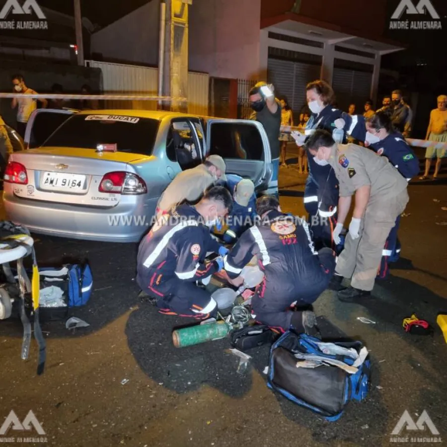 Acidente na zona 7 deixa homem gravemente ferido