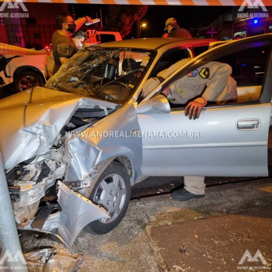 Acidente na zona 7 deixa homem gravemente ferido