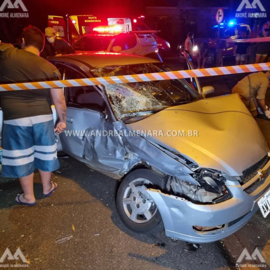 Acidente na zona 7 deixa homem gravemente ferido