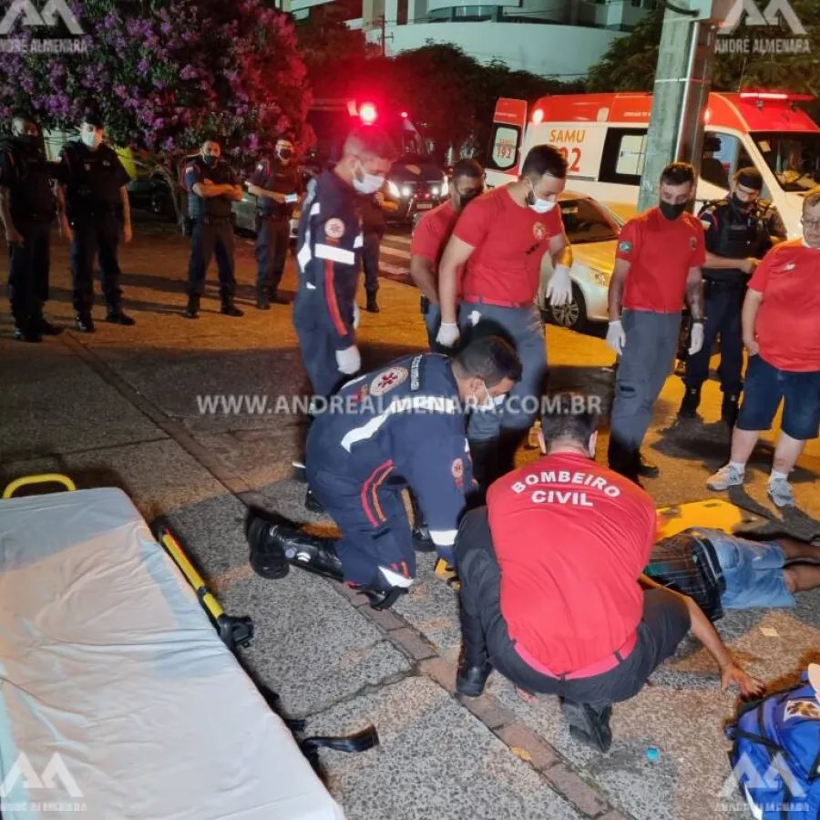 Vendedor ambulante é brutalmente agredido na zona 7 em Maringá