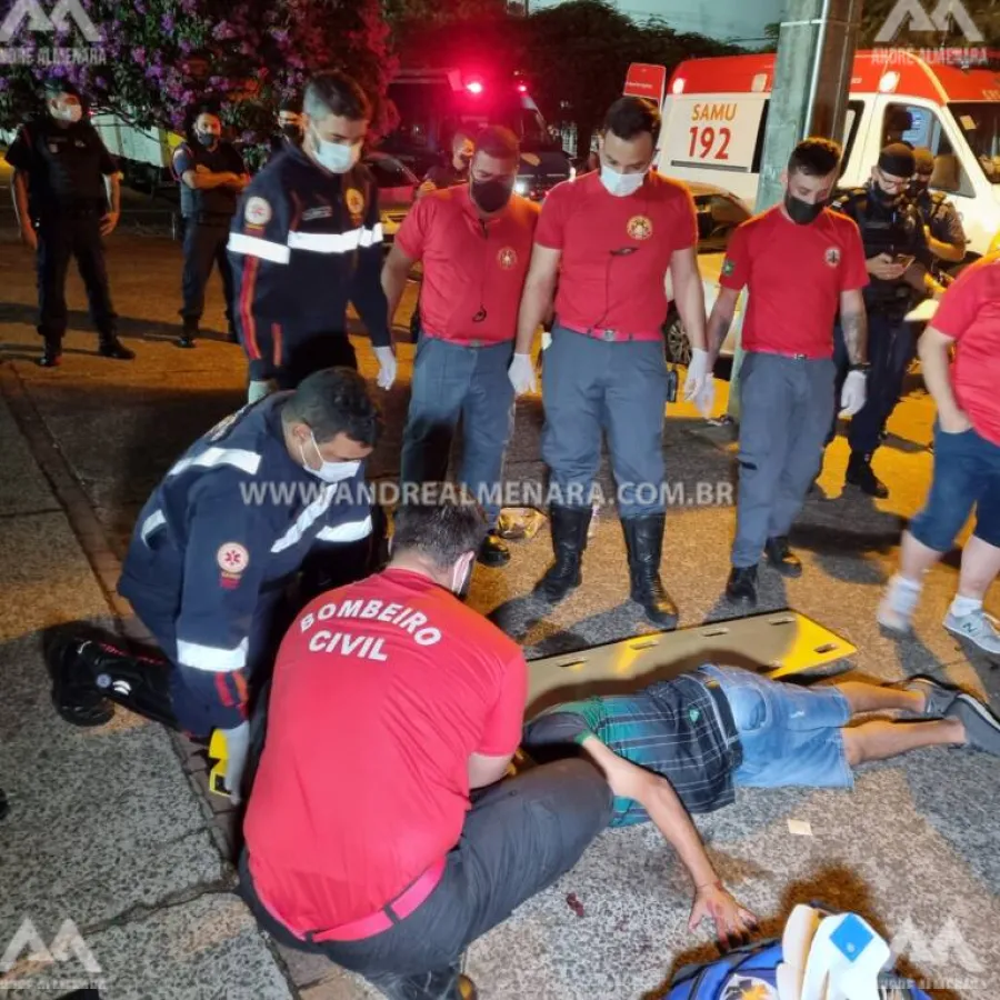 Vendedor ambulante é brutalmente agredido na zona 7 em Maringá