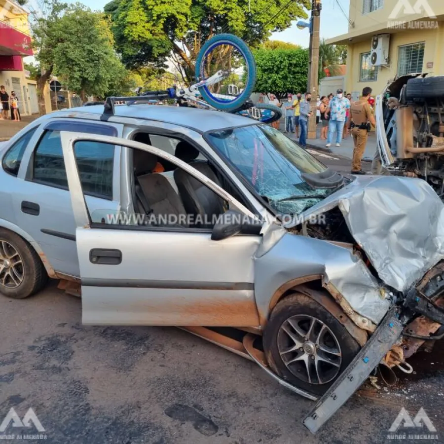 Criança e uma mulher ficam feridas em acidente gravíssimo na Vila Operária