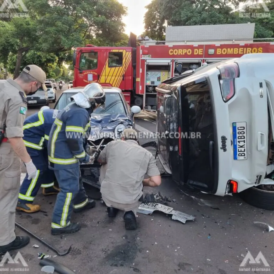 Criança e uma mulher ficam feridas em acidente gravíssimo na Vila Operária