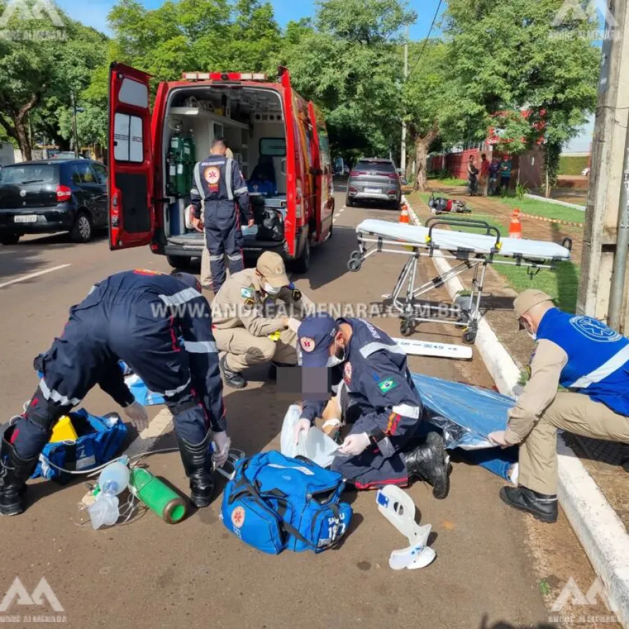 Mulher de 41 anos morre de acidente de moto em Maringá