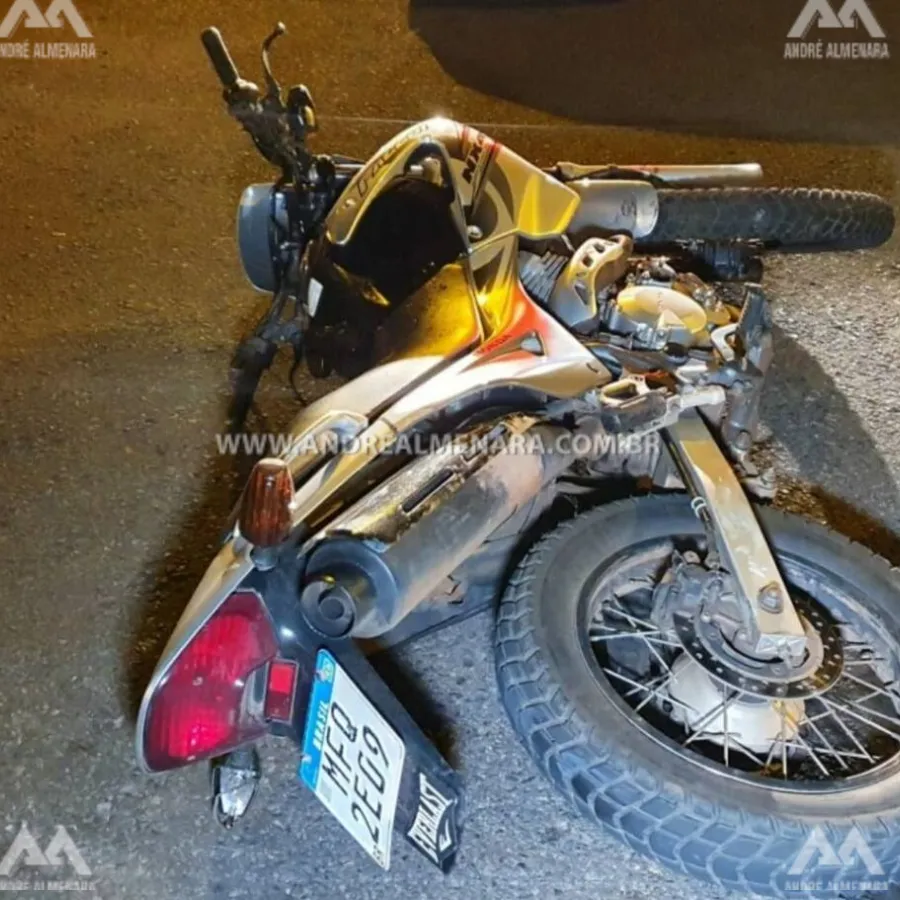 Motociclista de 37 anos é intubado ao sofrer acidente gravíssimo em Maringá