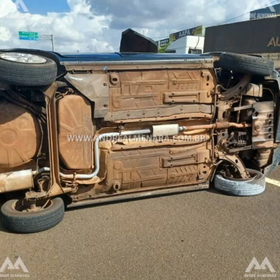 Casal de idosos sofre acidente no Contorno Norte de Maringá