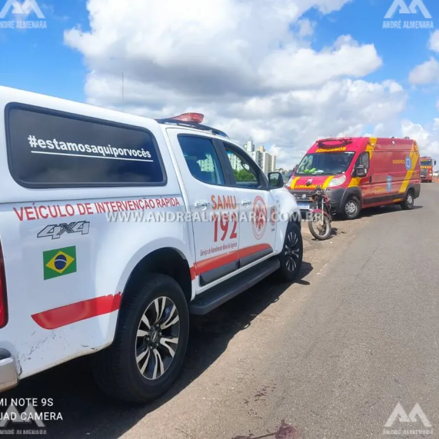 Homem de 44 anos é intubado ao sofrer acidente gravíssimo no Contorno Norte